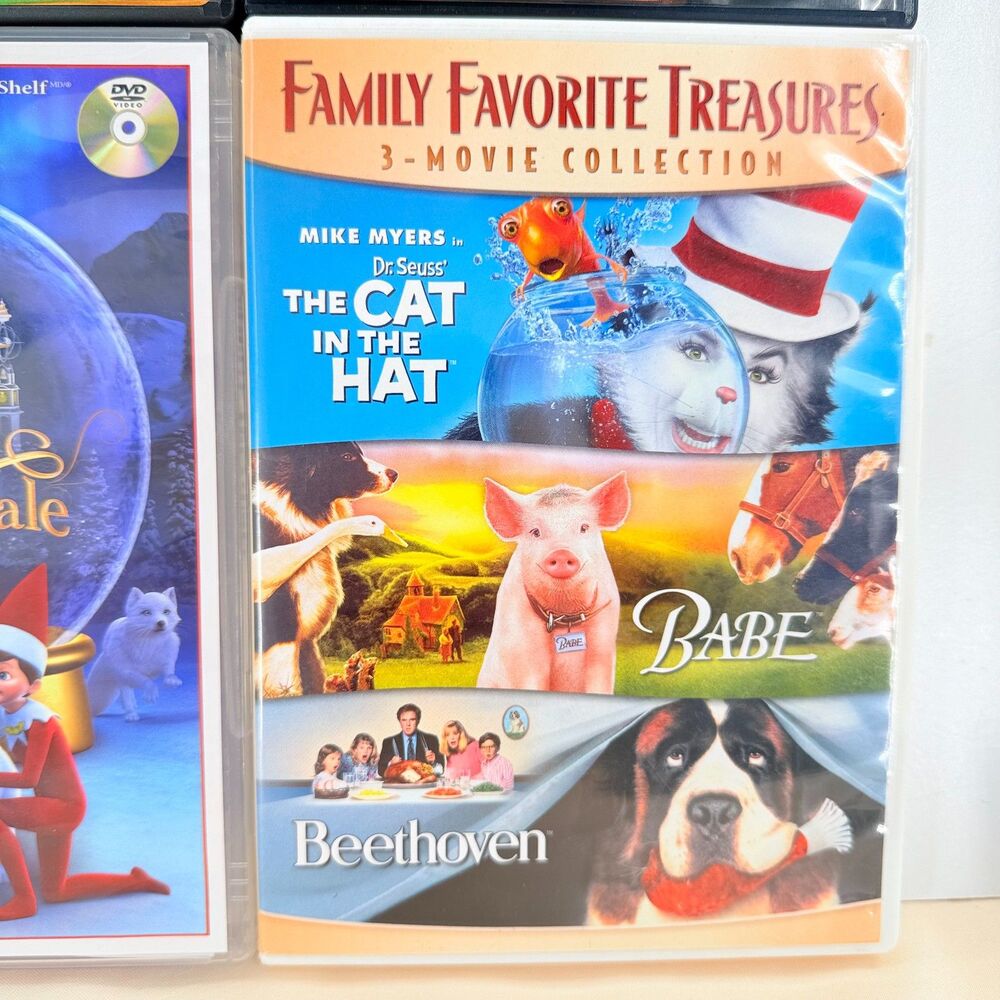 6 DVD Movie Lot Disney Beauty Beast Gremlins Cat Hat Pinocchio Family Kids - Picture 8 of 9
